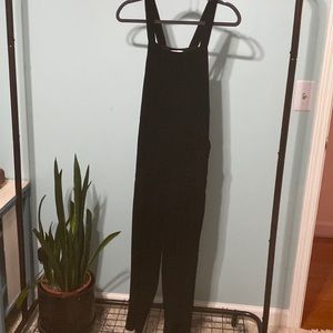 Silence and noise faux velvet jumpsuit